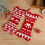 Gestrickter, knochenförmiger Hunde-Weihnachtsstrumpf, weiß 2