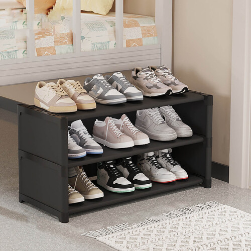 3-Tier Shoe Rack for Dormitory Under Bed 56.5x30x38 cm 2