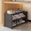 3-Tier Shoe Rack for Dormitory Under Bed 56.5x30x38 cm 5