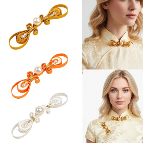 Chinese Knot Button For Cheongsam Sewing Projects-Apricot 2
