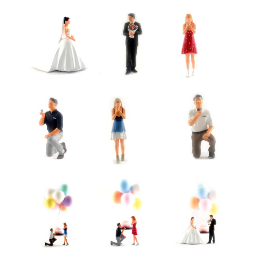 Romance Proposal Scene Miniature Figures 1:64-Proposal For 1