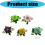 5 stuks plastic bloemenclusters handgeweven- dieppaars 4