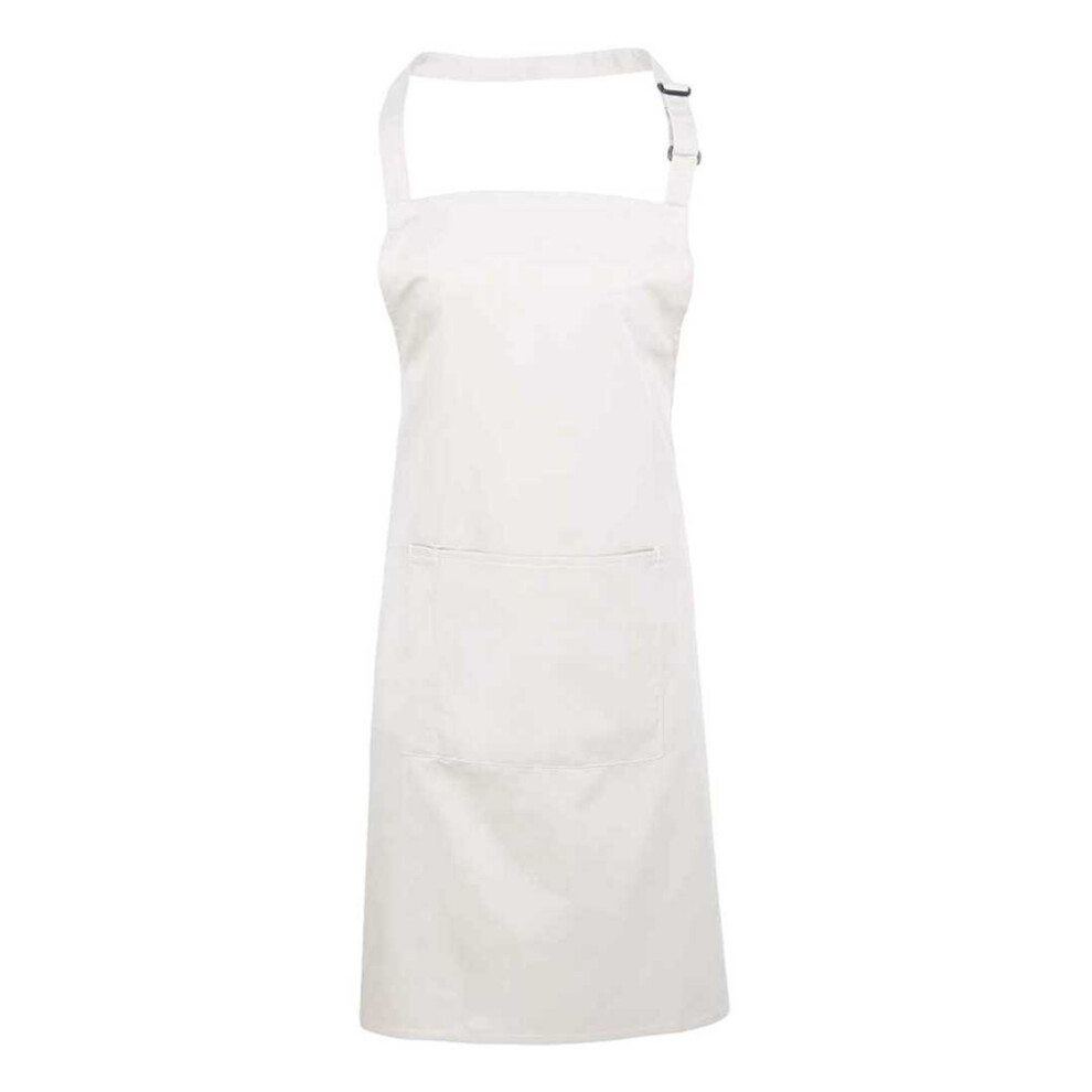 (One Size, White) Premier Unisex Adult Colours Pocket Full Apron 5063470784264