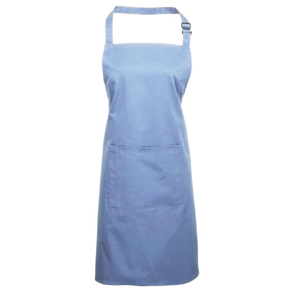 Premier (One Size, Mid Blue) Unisex Adult Colours Pocket Full Apron