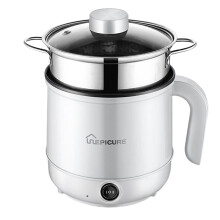 Bouilloire électrique Yoloke 1,7 L avec panier vapeur, 2 unités