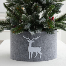 Jupe de sapin de Noël grise 47,24 x 7,87 po, non tissée