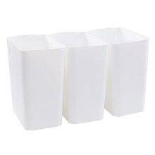 Slanke vuilnisbakken van 4,5 gallon (3 stuks) in het wit