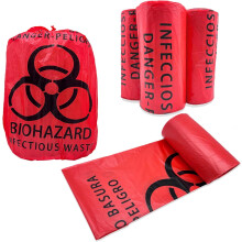Sacs rouges pour déchets biologiques dangereux, 100 unités, 62 x 62 cm, 10 gallons