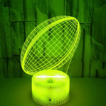 3D rögbi futball LED éjszakai fény - 7 színű, változó