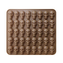 Moule à bonbons en silicone tête de mort 3D Zayow, 40 cavités