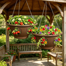 Présentoir décoratif pour plantes suspendues offrant des faces-1