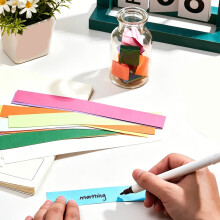 Paquet de 100 chaînes en papier arc-en-ciel,-Couleur turquoise