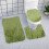 Polyester Bathroom Carpet Set Non-Slip PVC Backing 3-Piece 5