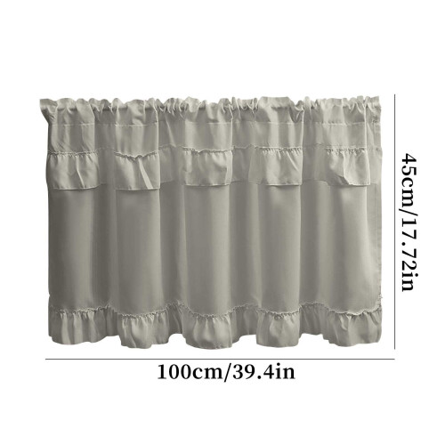 White ruffle window panel curtain 1 piece 2