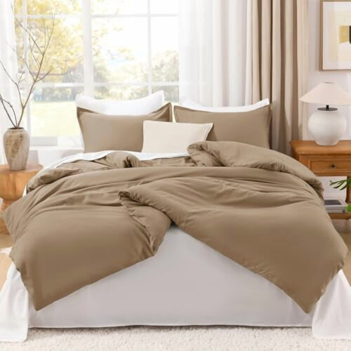 Ensemble de couette bohème taupe, taille queen, 3 pièces 2