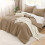 Ensemble de couette bohème taupe, taille queen, 3 pièces 4