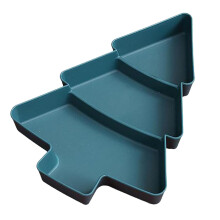 Caixa de doces em formato de árvore de Natal, verde, 17,8 x 25,4 x 2,5 cm (1 unidade)