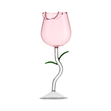 Verre à vin rouge en forme de rose – Haut pied, 280 ml