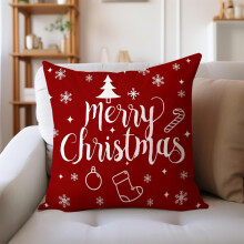 Fodere per cuscini natalizie 45x45 cm, set da 4, colore rosso bufalo