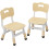 Ensemble de 2 chaises pour enfants – Hauteur réglable, imperméables et 1