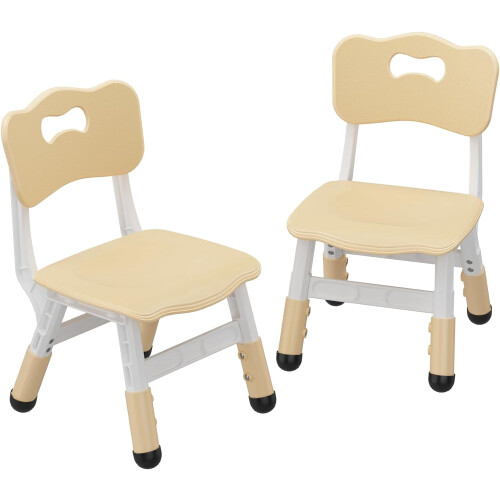 Ensemble de 2 chaises pour enfants – Hauteur réglable, imperméables et