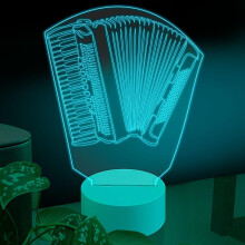 3D LED-bordlampe med optisk illusjon i akrylplate