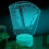 3D LED-bordlampe med optisk illusjon i akrylplate 1