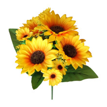 Bouquet de tournesols artificiels en soie, 13 têtes
