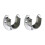 Supports de tringle à rideau de douche en forme de U, robustes, 2 pièces 1