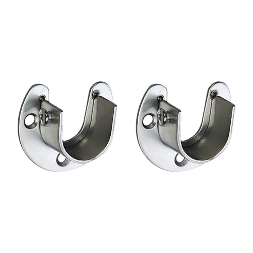 Supports de tringle à rideau de douche en forme de U, robustes, 2 pièces