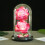 Decoração de rosa em cúpula de vidro com luz – 11x21,5cm 1