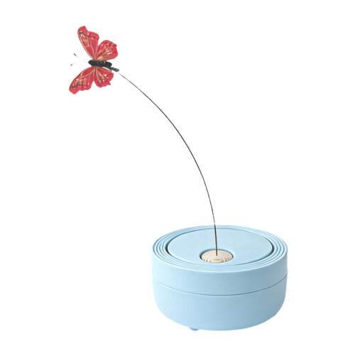USB Rechargeable Automatic Fluttering Butterfly Pet Toy-Pink 1