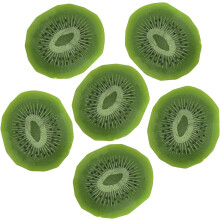 Lot de 6 tranches de kiwi artificielles pour la décoration intérieure