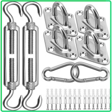 Kit de fixation pour voile d'ombrage en acier inoxydable M6