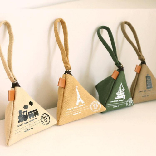 Creative Canvas Zongzi Coin Bag Ethnic Patterned Rice-B 2