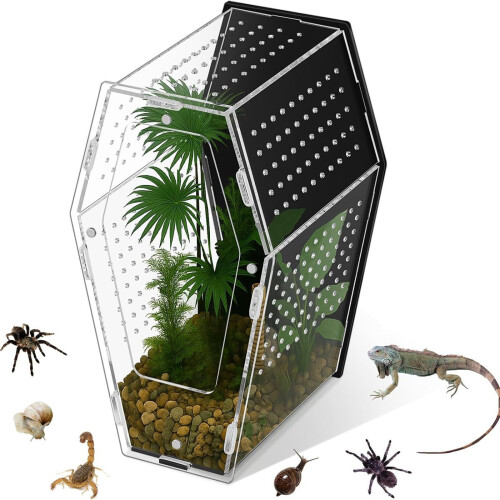 Transparency Acrylic Reptiles Terrarium With Ventilation Hole 2