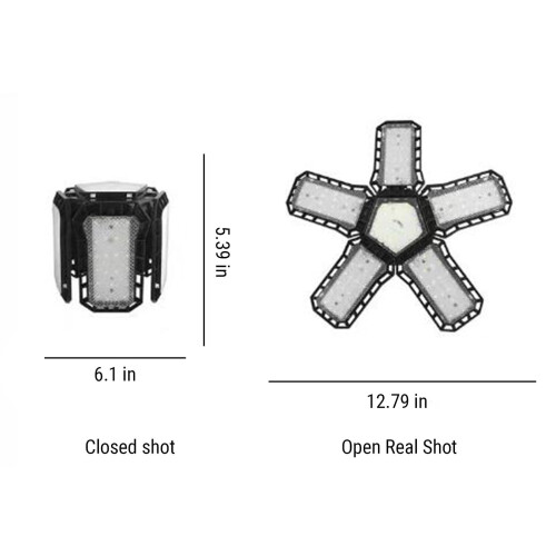 Verstelbare LED-garagelamp met E27-fitting 1