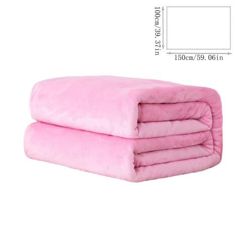 Coral Velvet Blanket Soft Solid Color 100x150cm 2