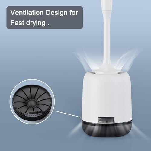 Silikon toalettbørstesett med ventilert holder 2