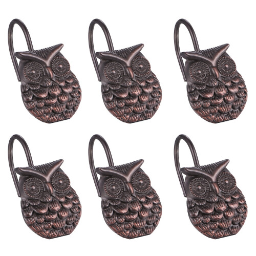 Uggelformade duschdraperikrokar i zinklegering, 12-pack 2