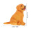 Figura decorativa de perro de plástico naranja 2