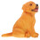 Figura decorativa de perro de plástico naranja 5