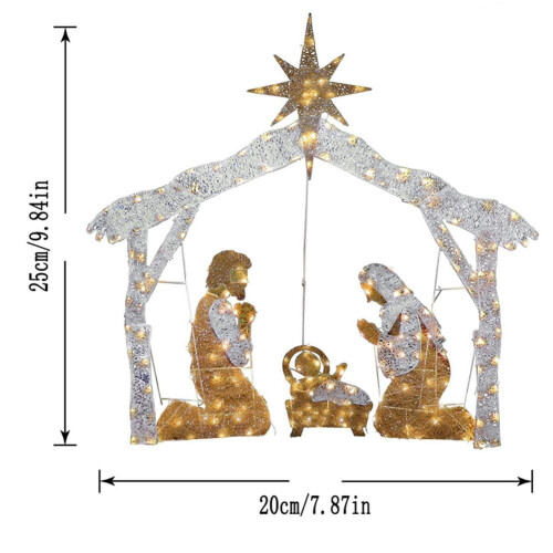 Crèche décorative LED en acrylique (1 ensemble) 2