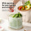 Stylish Multipurpose Produce Washer Plastic Fruit Spinner-Green 6