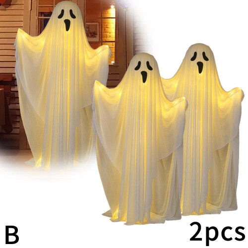 Σετ διακόσμησης για το Halloween με φωτάκια και φαντάσματα σε στροφές 2