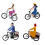 Artistic Tiny Bicycles Statue 1/64 Scale Cycling Scene-1130 2