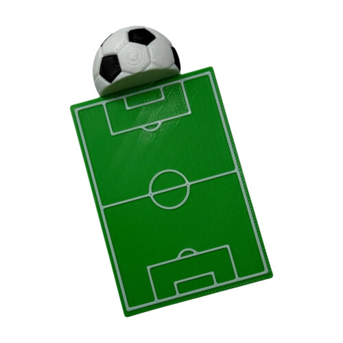 3D-voetbalbladwijzers met groene en witte polymelkzuurmaterialen