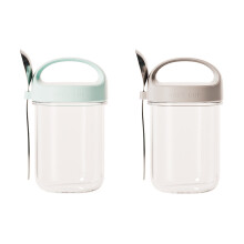2-pack glazen yoghurt-havermoutbeker met deksel en lepel-3