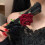 Éventail gothique en dentelle à main, avec accent de fleur de 5