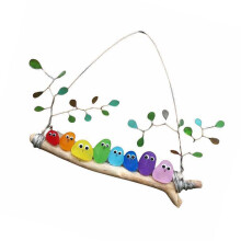 Dekorative Wandkunst, Vogeldekoration, Ornament, Seeglas,-2